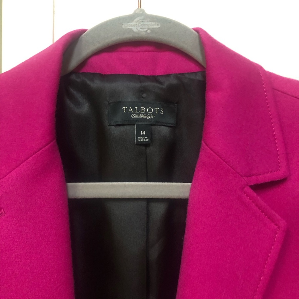 Talbots Fuchsia Single-Button Blazer - Picture 3 of 4